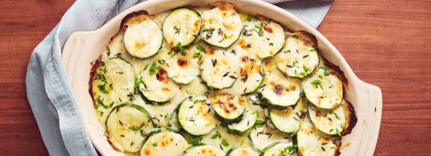 Zucchini au gratin - Συνταγή Gresko