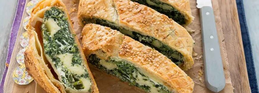 Aλμυρό στρούντελ με ρικότα και σπανάκι